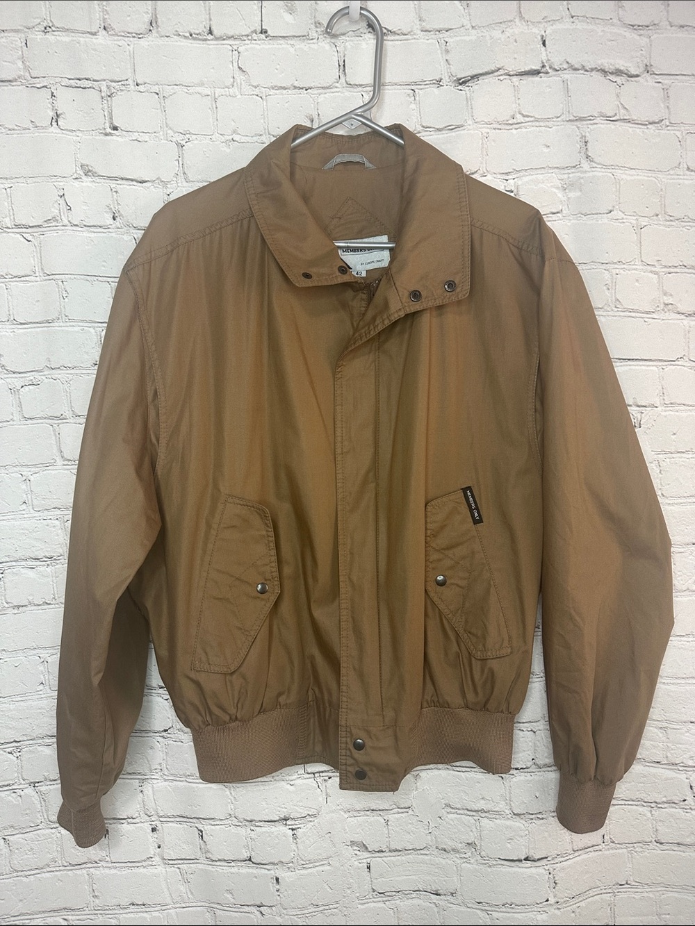 Vintage Members Only Bomber Jacket Men’s 42 Classic Zip Lightweight Coat 80s 90s